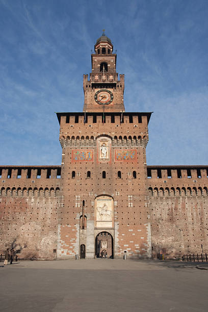 Castello Sforzesco in Milan, Italy stock photo