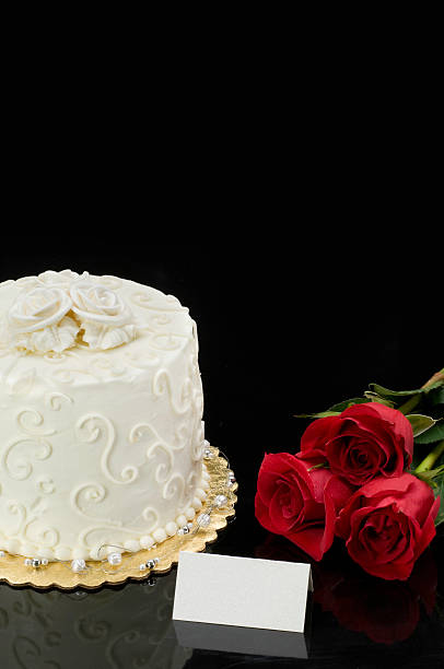 istock Wedding-anniversary cake with roses 174623755