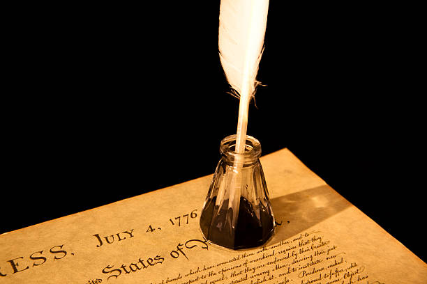 istock 4th July, 1776 Declaration of Independence with quill and ink 174624157