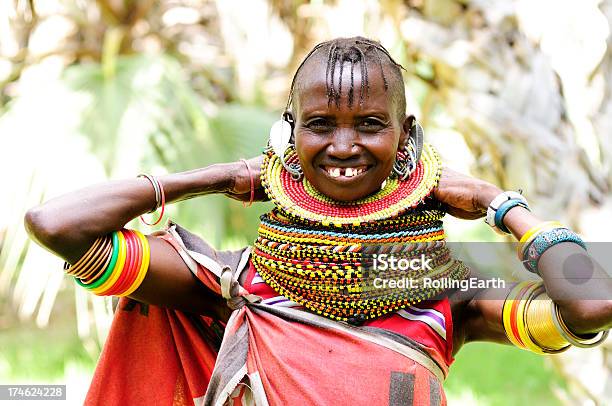 Turcana Woman Stock Photo - Download Image Now - Bead, Maasai People, Rift Valley