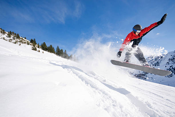istock Snowboarding in the Alps 174624243