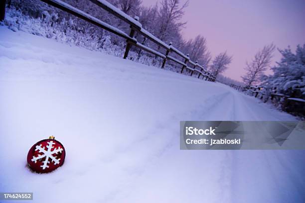 Emblema De Na Neve - Fotografias de stock e mais imagens de Ao Ar Livre - Ao Ar Livre, Bola de Árvore de Natal, Cena Não Urbana