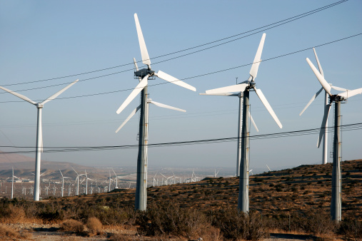 Hundreds of Wind Turbines in Northern Palm Springs