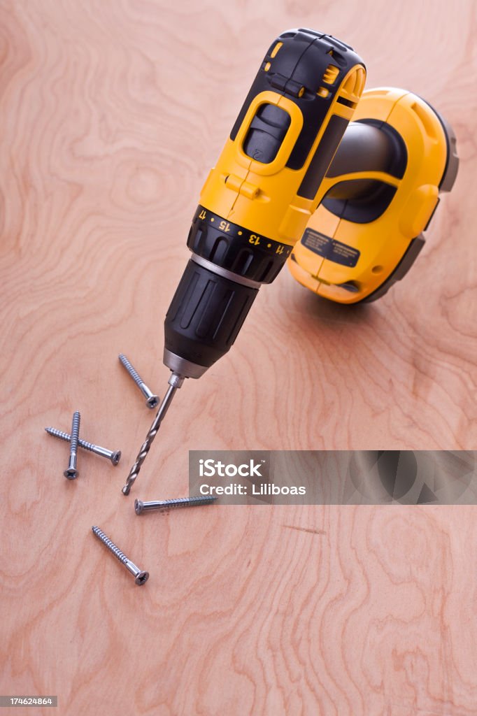 Drill Power driver Carpentry Stock Photo