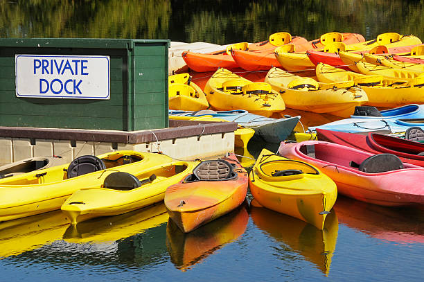 Kayaks for rent at marina