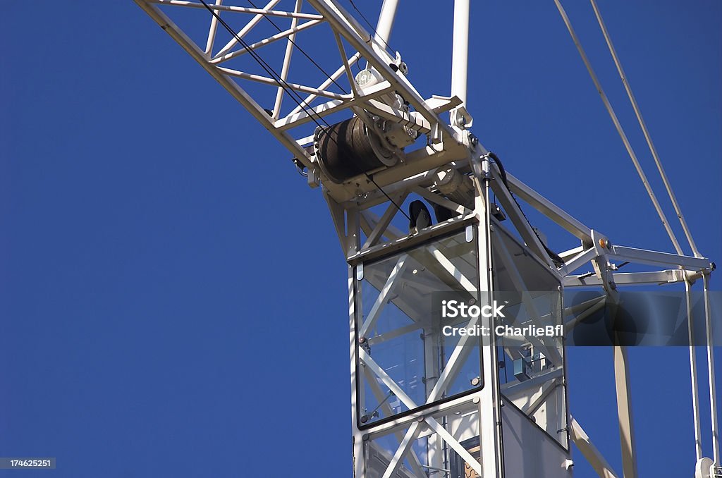 Crane detalhe contra o céu azul - Foto de stock de Apoio royalty-free