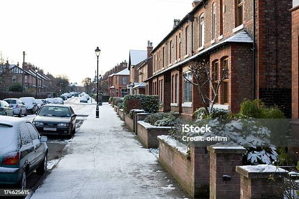 Snowcovered Street Stock Photo - Download Image Now - Snow, Manchester - England, Cheshire - England