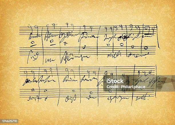 Photo libre de droit de Feuille De Musique Ancienne banque d'images et plus d'images libres de droit de Ludwig van Beethoven - Ludwig van Beethoven, Partition musicale, Wolfgang Amadeus Mozart