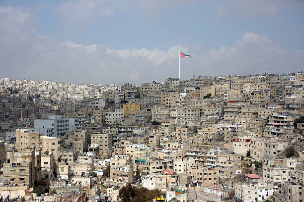 City Urban city in middle east - center of Jordan capital Amman amman pictures stock pictures, royalty-free photos & images