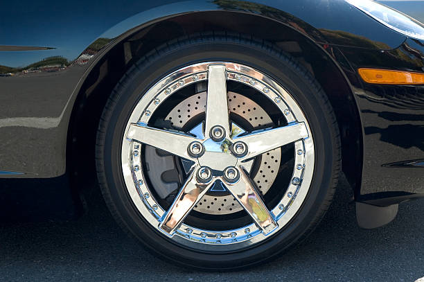 istock Check out these chrome rims be stylin'. 174626341