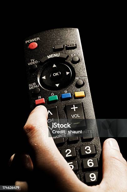 Television Remote Stock Photo - Download Image Now - Changing Channels, Control, Human Body Part