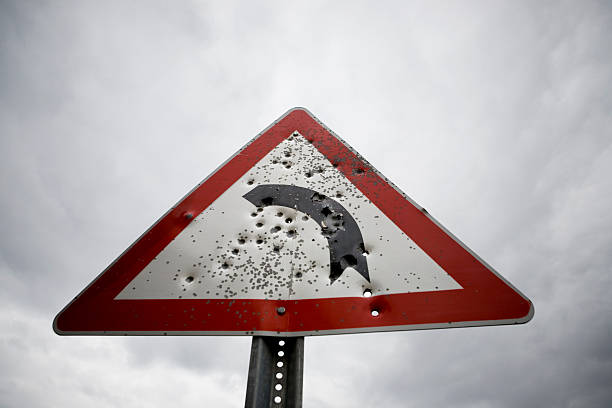 istock Curved Road Traffic Sign 174627137
