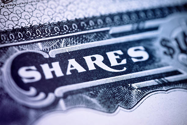 Shares Certificate stock photo