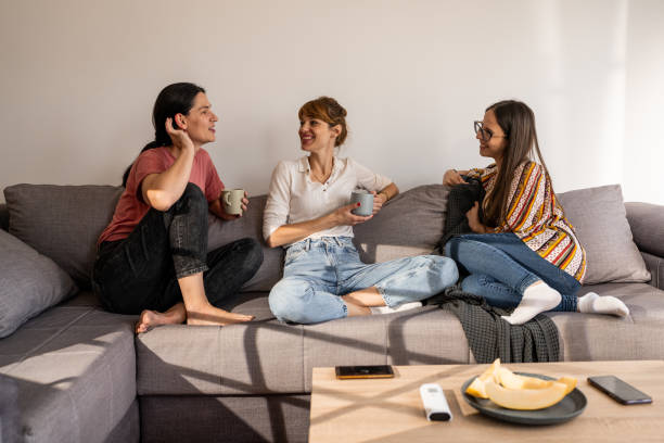 istock Female friends at home 1746274727