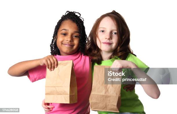 Tasche Mittagessen Stockfoto und mehr Bilder von Papiertüte - Papiertüte, Mittagessen, Kind