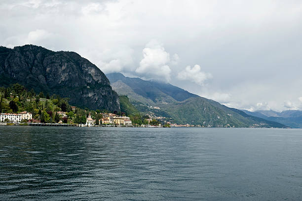 istock Small town on lake in mountains 174628407