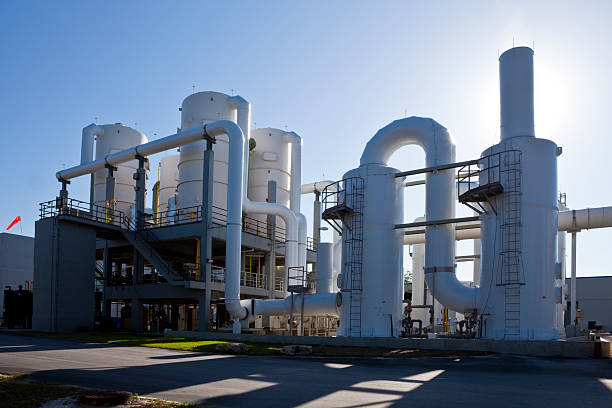 Water Purification Plant Late Day Long Shadows