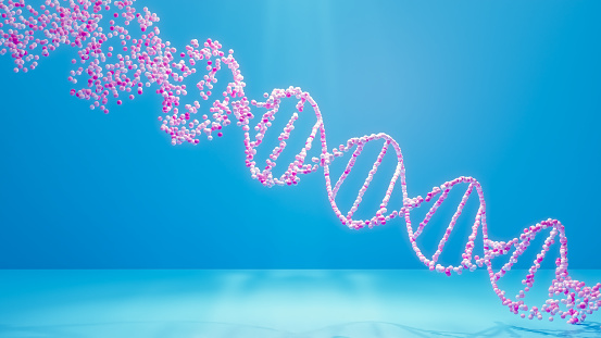 3D rendering pink dna