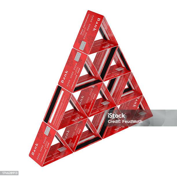 Credit Cards Concept Financial Pyramid Stock Photo - Download Image Now - Credit Card, Abstract, Banking