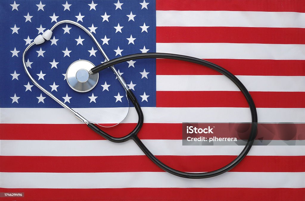 US Healthcare - Lizenzfrei Amerikanische Flagge Stock-Foto