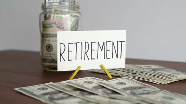 Concept of saved money to retire when you are old