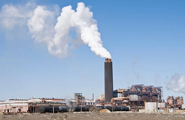 istock Steam from magnesium plant 174630731