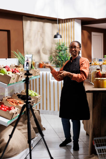 istock Woman makes content for sustainable shop 1746307863