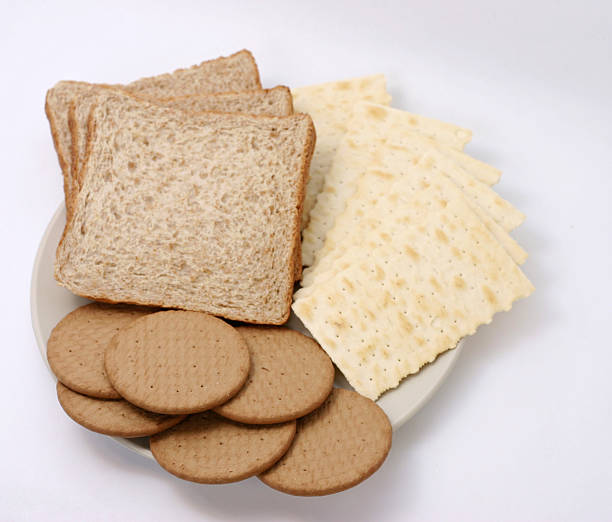 bread, crackers and biscuits stock photo