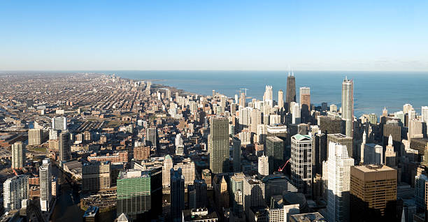 istock Aerial Panoramic View of the Chicago Skyline (XXL) 174631720