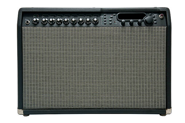 Guitar Amplifier Fender Cyber-Twin amp isolated on white. amplifier photos stock pictures, royalty-free photos & images