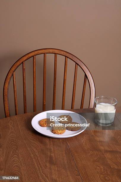 Snack Is Ready Stock Photo - Download Image Now - Chair, Chocolate Chip Cookie, Color Image