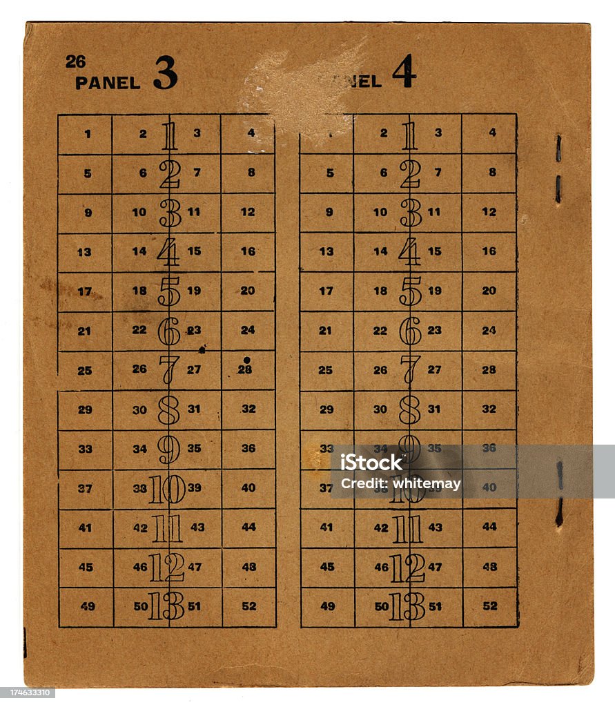 오래된 영국 배급량 예약 뒤표지 - 로열티 프리 1950-1959 년 스톡 사진