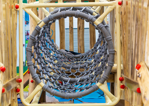 Rope tunnel for children to play in