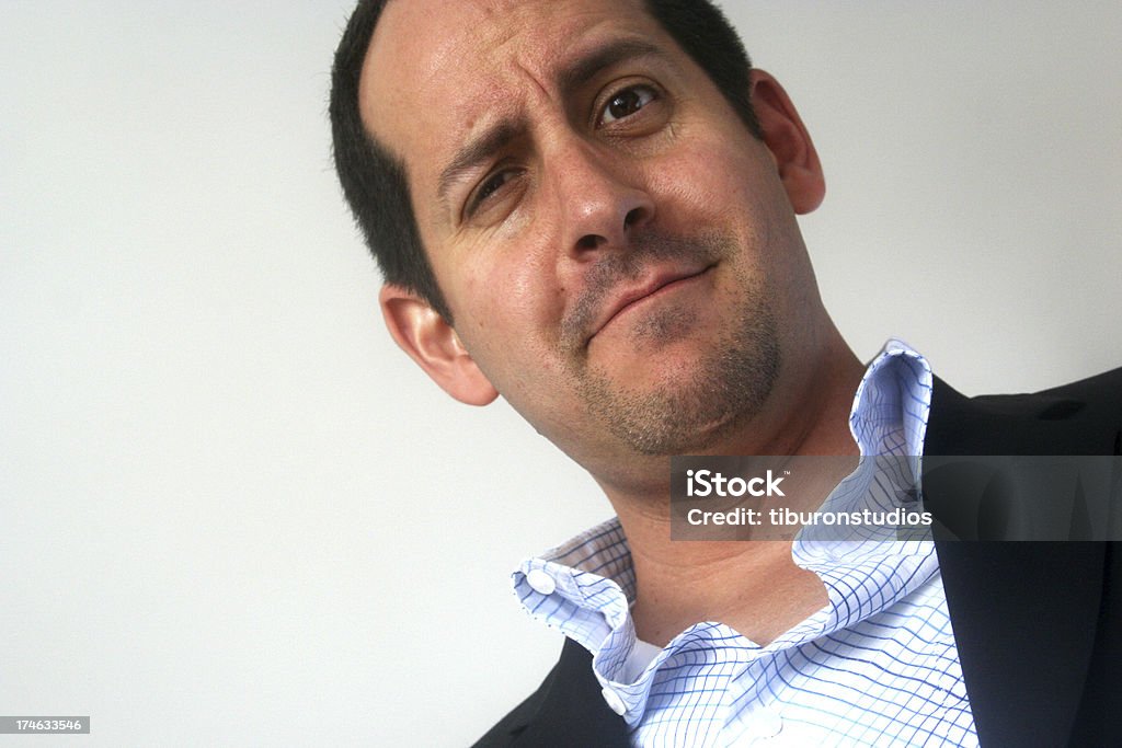 Man with a Quizzical Expression Man in casual business attire making an exaggerated look of disbelief, "Oh, really?!!" ;-) Adult Stock Photo