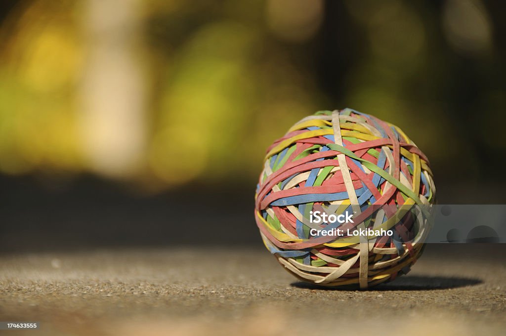 Rubberband Ball Ball made of rubberbands Rubber Band Stock Photo