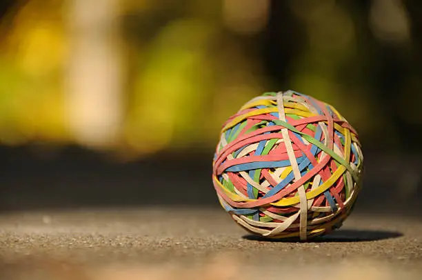 Ball made of rubberbands