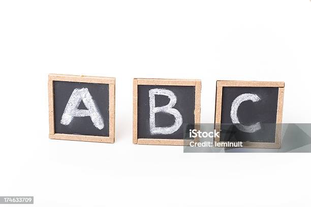 Foto de Abc Escrito Em Pequenas Blackboards e mais fotos de stock de Conceito - Conceito, Conceitos e temas, Educação