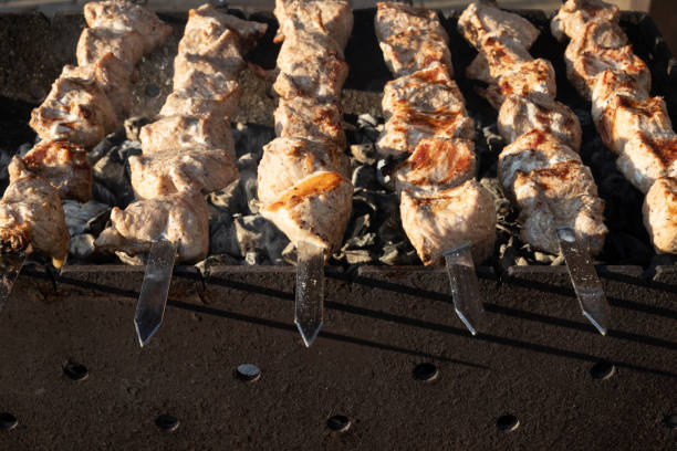 istock Shashlyk barbeque cooking. Grill picnic. 1746337140