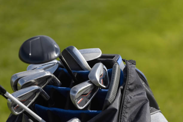 istock golf club. golf bag at the field 1746337160