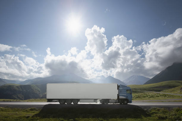 istock freight truck on the mountain pass road 1746337784