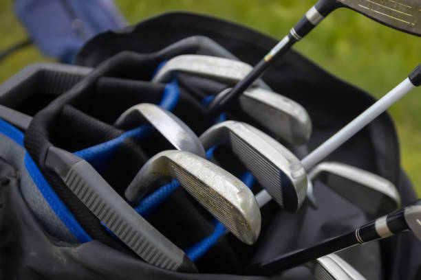 istock golf club. golf bag at the field 1746339013