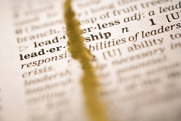 istock Ripped dictionary page series: leadership 174635092
