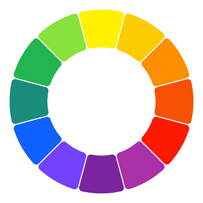 Color wheel. Colour spectrum Circle palette. Vector illustration