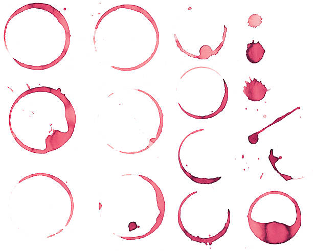 Red wine glass stains Very high resolution wine glass stains and marks on a white background. All the detail you need. XXXL gives 176 megapixels. More wine. spilling stock pictures, royalty-free photos & images