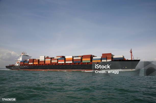 Export Container Ship Stock Photo - Download Image Now - Activity, Blue, Business