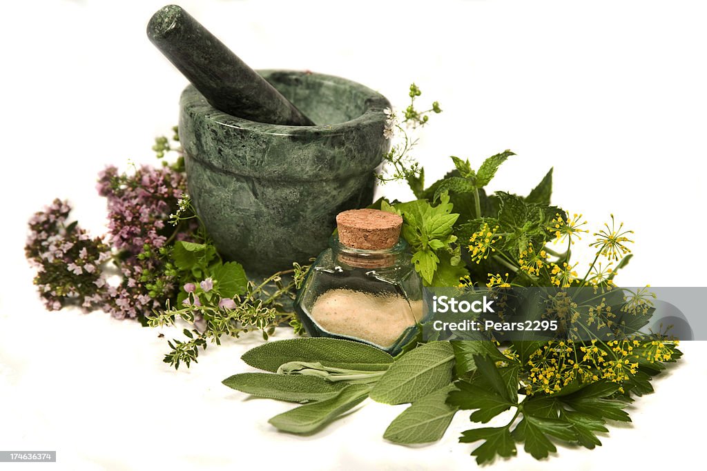 Herb Series macro of herbs with mortar and pestle- shallow depth of fieldThank you for those who have bought this photo. I would love to know where my photos are being us if possible.Check out my herbs and spices Herb Stock Photo