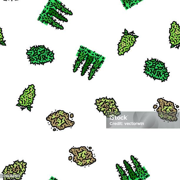 Marijuana Vector Pattern Cannabis Plant Leaf Weed Hemp Vector Seamless Pattern Stock ...