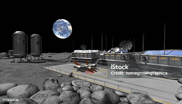 Mondbase Stockfoto und mehr Bilder von Mondoberfläche - Mondoberfläche, Mond, Kolonie - Territorium