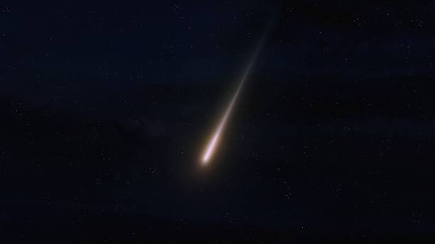 istock Meteor in the sky. Fireball on a starry night. 1746369951