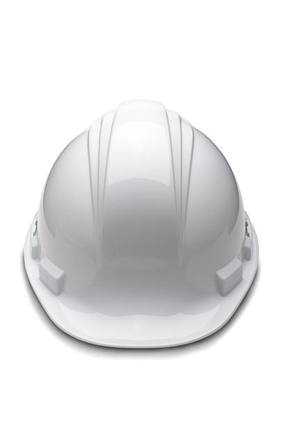 White Hard Hat stock photo